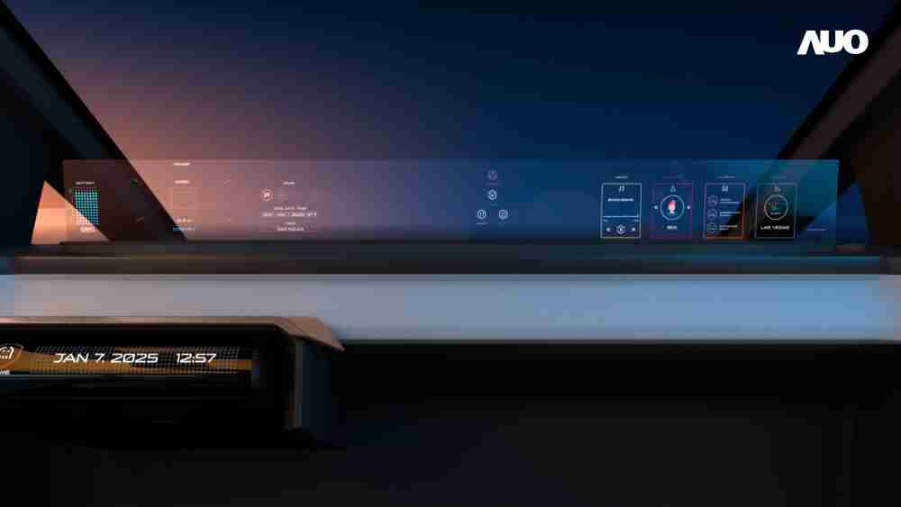 EBpay无界透明显示接口(Horizon Image Glass)透过车运算方案整合仪表板、、、、中控台及副驾显示器，，，，一体式全景呈现，，提供乘用者清晰的前方视野、、、、行车必要信息与娱乐功能