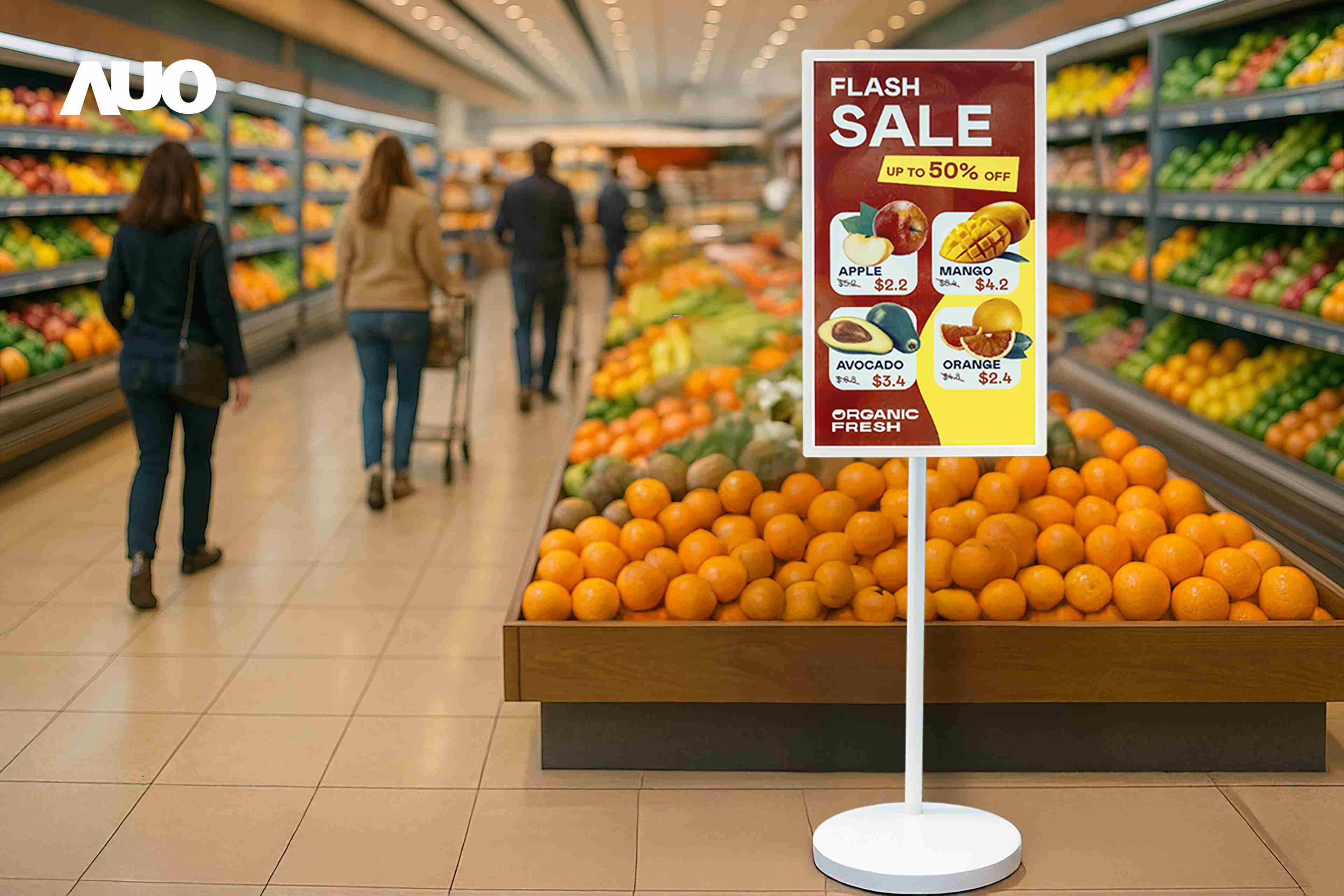 达擎首亮相低功耗、、、全彩的〝aecoPost电子纸解决方案〞，，仅在更新画面时需要微量的电力驱动，，，无需布建电线的便捷设计，，使其可灵活应用、、、、随意置放，，，，并可透过云端或行动装置app，，，轻松管理及排程广告内容，，，，晋升店头营销利器。。。